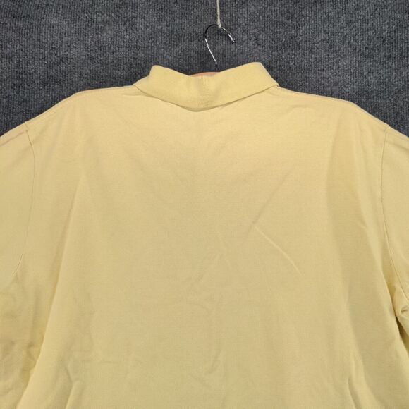 Polo by Ralph Lauren Mens Polo Shirt Yellow Large Short Sleeve Hi Lo Hem Cotton - Picture 10 of 15
